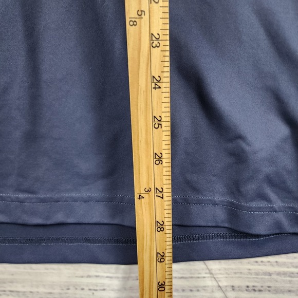 William Murray Golf Polo Mens Large Navy Stretch Plaid Trim Performance Shirt - Picture 8 of 8